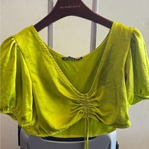Motel Rocks lime green crop top